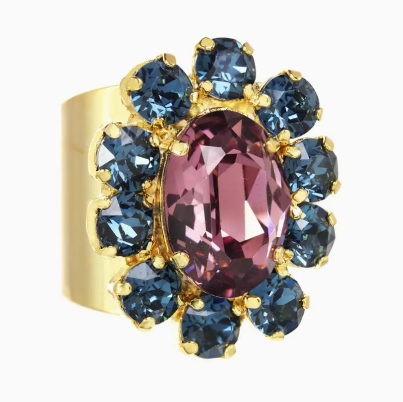 Swarovski Crystal Rings : Blue