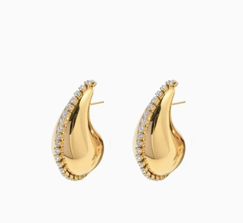 Rhinestone Teardrop Earrings