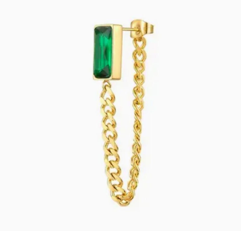 Green Gem Earrings