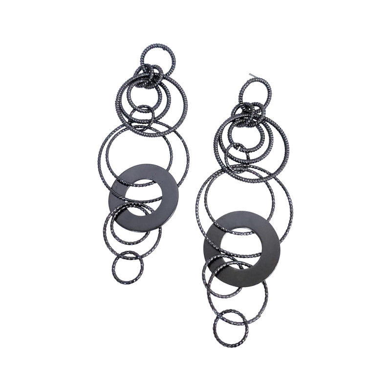 Gunmetal Dangle Earrings