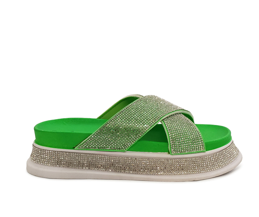 Green Bling Sandal