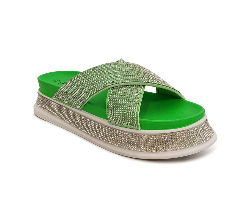 Green Bling Sandal