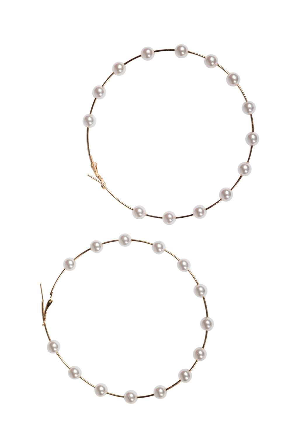 Oversized Pearl Hoops