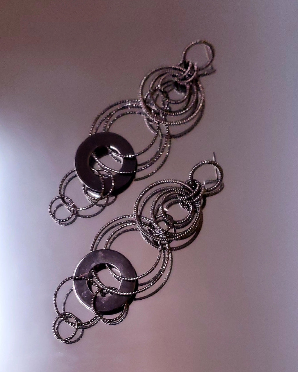 Gunmetal Dangle Earrings